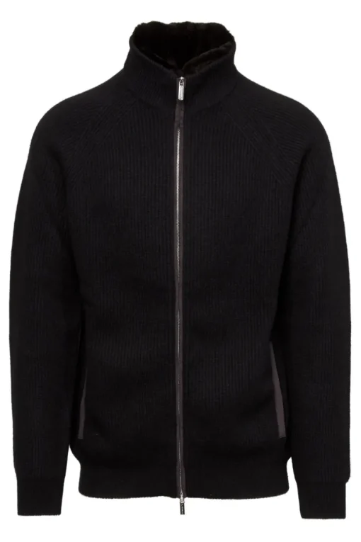 Rib Zip Cardigan