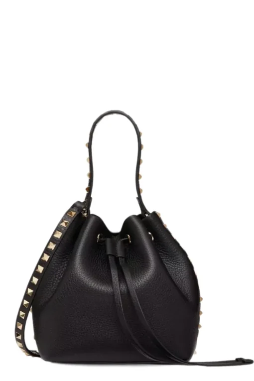 Rockstud Grainy Bucket Bag