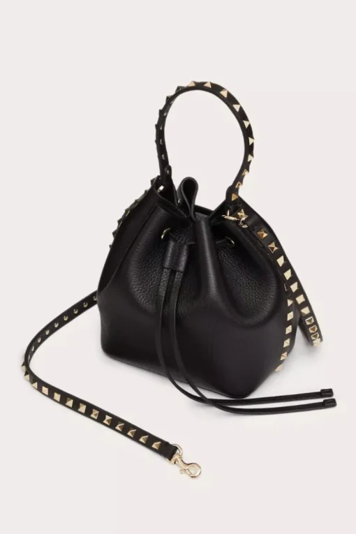 Rockstud Grainy Bucket Bag