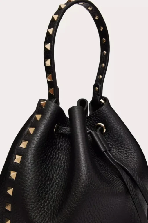 Rockstud Grainy Bucket Bag