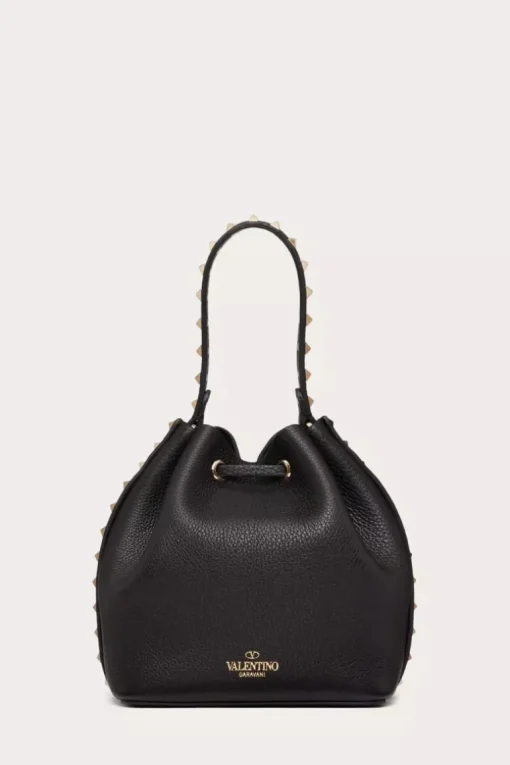 Rockstud Grainy Bucket Bag