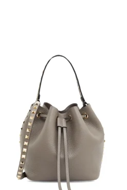 Rockstud Grainy Bucket Bag