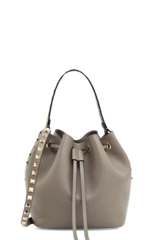 Rockstud Grainy Bucket Bag