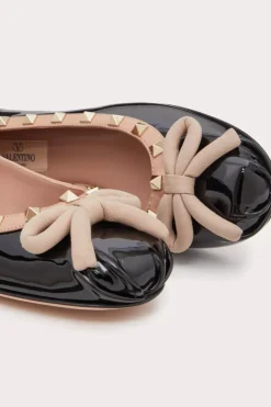 Rockstud Leather Ballerina