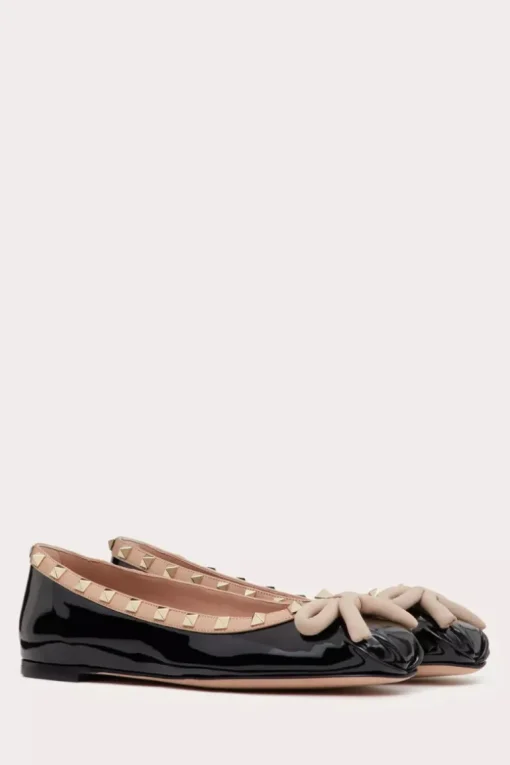 Rockstud Leather Ballerina