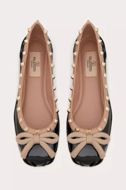 Rockstud Leather Ballerina