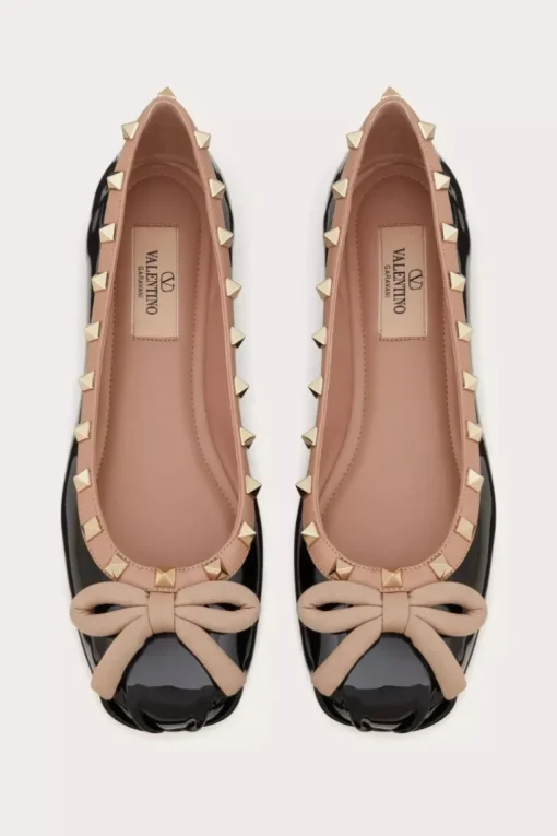 Rockstud Leather Ballerina