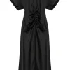 Ruched Satin Dress