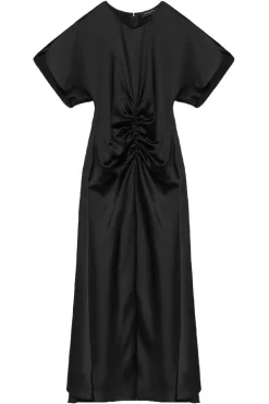 Ruched Satin Dress