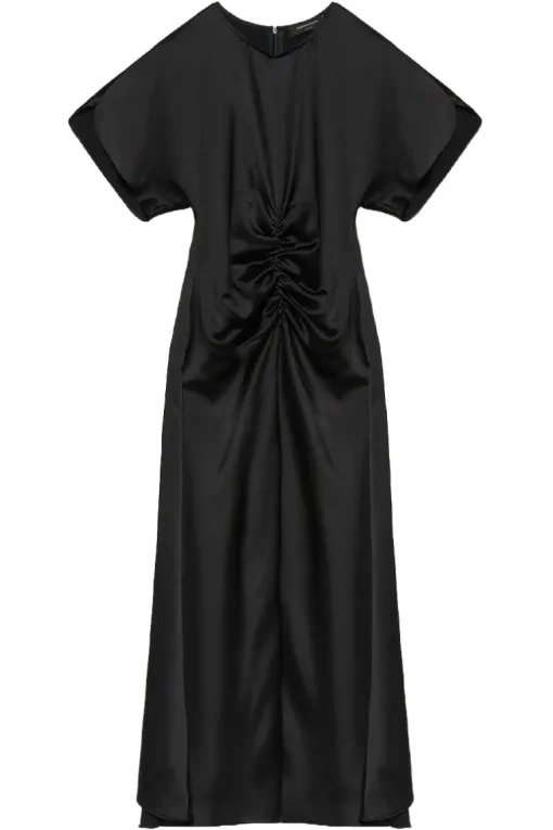 Ruched Satin Dress