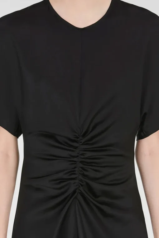 Ruched Satin Dress