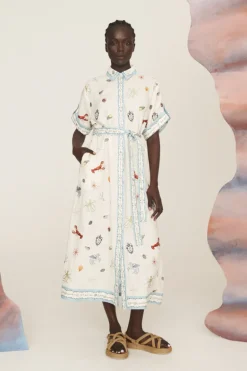 Sandy Embroidered Shirtdress