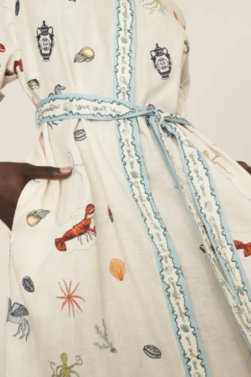 Sandy Embroidered Shirtdress