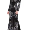 Sequined Embroidered Maxi Dress