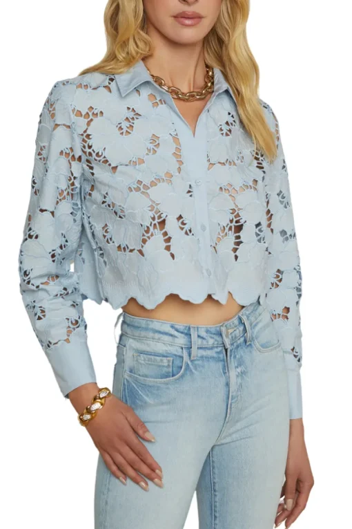 Seychelle Lace Cropped Blouse