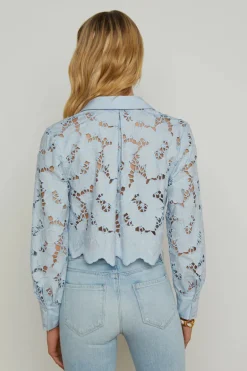 Seychelle Lace Cropped Blouse
