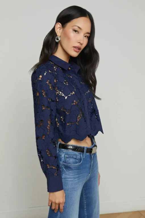 Seychelle Lace Cropped Blouse
