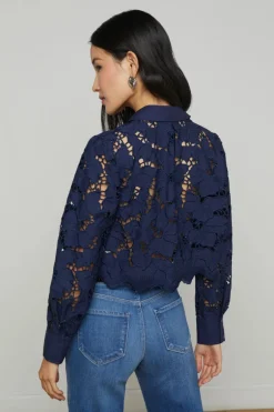 Seychelle Lace Cropped Blouse