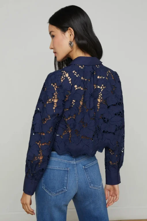 Seychelle Lace Cropped Blouse