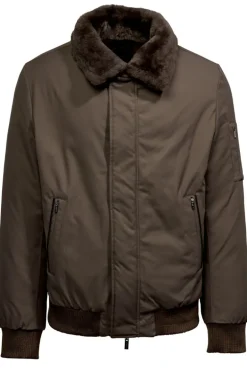 Shearling Collar Bomber