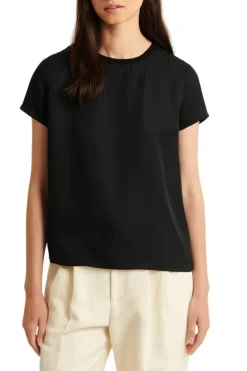 Silk Short Sleeve Crewneck