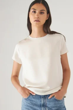 Silk Short Sleeve Crewneck