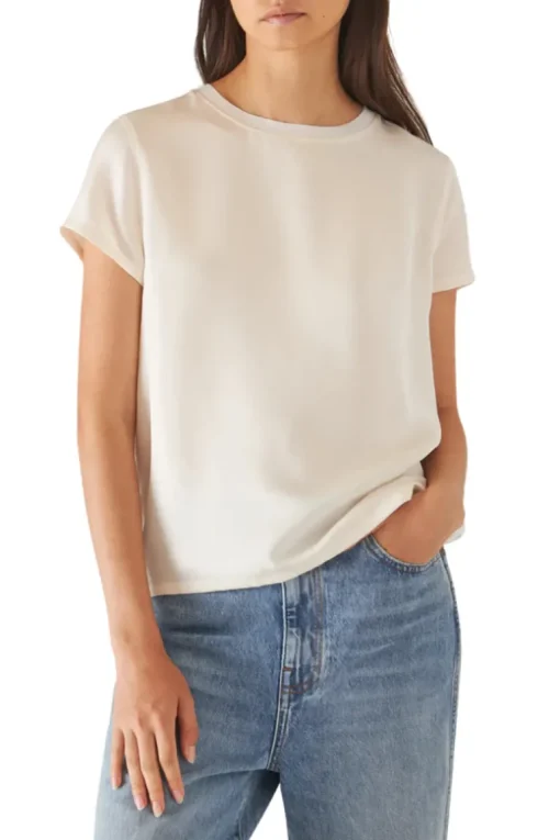 Silk Short Sleeve Crewneck
