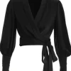 Silk Wrap Top