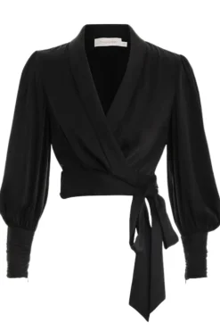 Silk Wrap Top