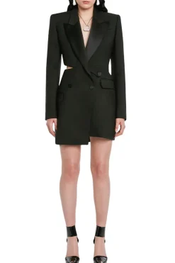 Slashed Tuxedo Dress