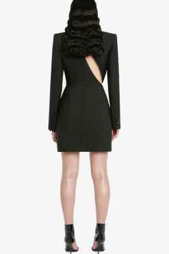 Slashed Tuxedo Dress