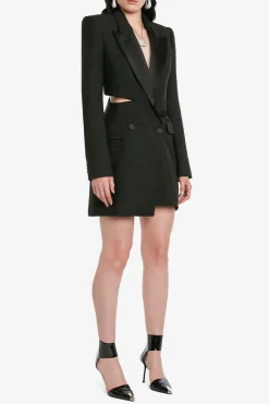 Slashed Tuxedo Dress
