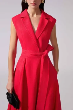 Sleeveless Belted Trench Dress