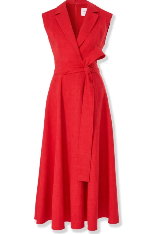 Sleeveless Belted Trench Dress