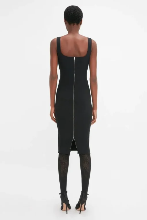 Sleeveless Fitted T-Shirt Dress
