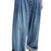 Spring Denim Triple Pleat Jean