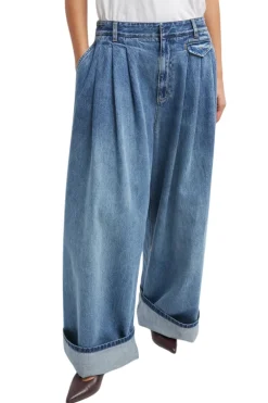 Spring Denim Triple Pleat Jean