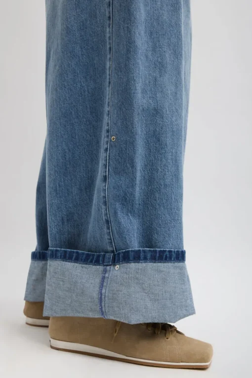 Spring Denim Triple Pleat Jean