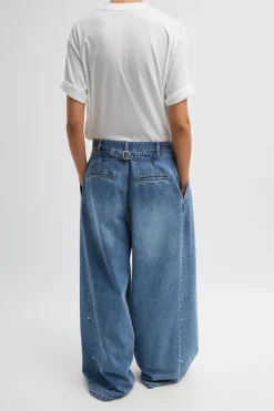 Spring Denim Triple Pleat Jean