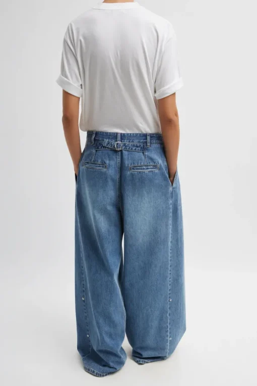 Spring Denim Triple Pleat Jean