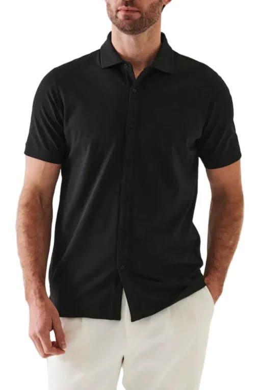 Stretch Button-Front Shirt
