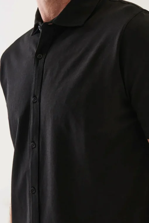Stretch Button-Front Shirt