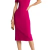 Stretch Wool Sheath Dress