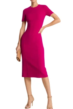 Stretch Wool Sheath Dress