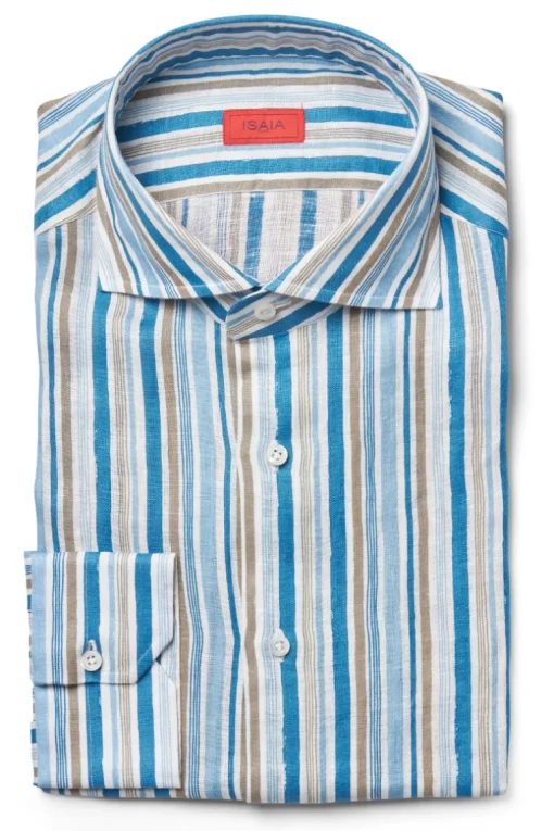 Striped Linen Sport Shirt