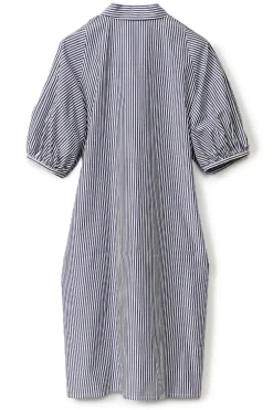 Striped Poplin Shirt Dress