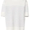 Striped Short Sleeve Sweater