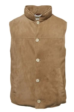 Suede Down Vest