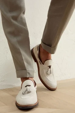 Suede Tassel Loafers