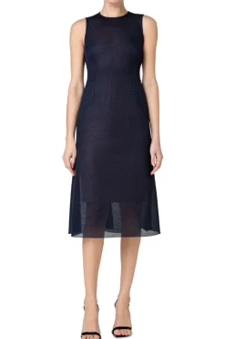 Techno Grid Midi Dress